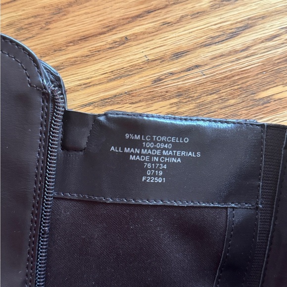 Boots Luz Clairborne Brown Knee-High Leather Boots - Picture 7 of 11